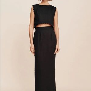 NWT Posse Zayla Scallop Pencil Skirt & Crop Top Size XXS